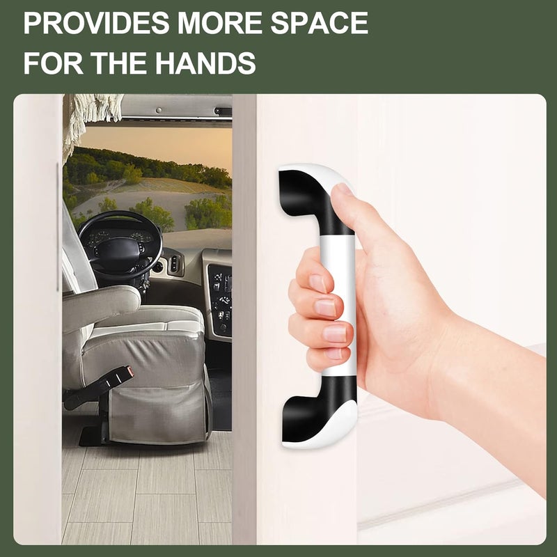 ESUDNT White Grab Handles for Truck, Automotive, RV Entry Handle Grab Bar, Door Bar Assist Handle (2 Pack, Come with Screws, Thickened Aluminum) - Image 5